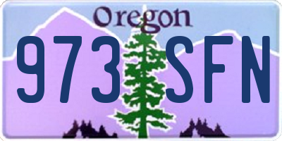 OR license plate 973SFN