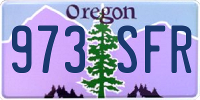 OR license plate 973SFR
