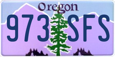 OR license plate 973SFS