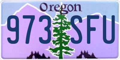 OR license plate 973SFU