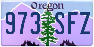 OR license plate 973SFZ