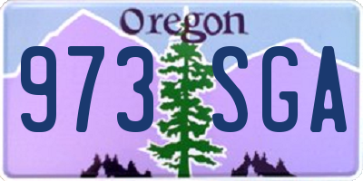 OR license plate 973SGA