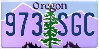 OR license plate 973SGC