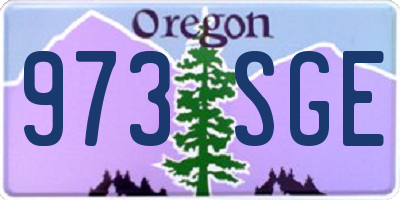 OR license plate 973SGE