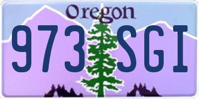 OR license plate 973SGI