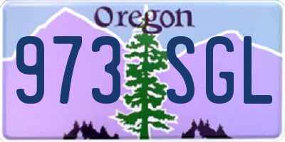 OR license plate 973SGL