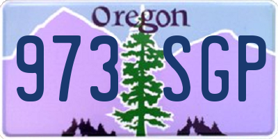 OR license plate 973SGP