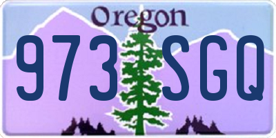 OR license plate 973SGQ