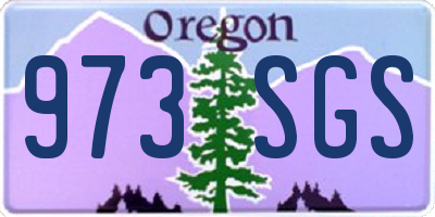 OR license plate 973SGS