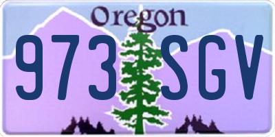 OR license plate 973SGV