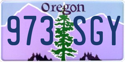 OR license plate 973SGY