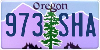 OR license plate 973SHA
