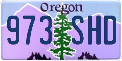 OR license plate 973SHD