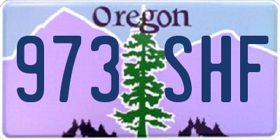 OR license plate 973SHF