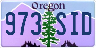 OR license plate 973SID