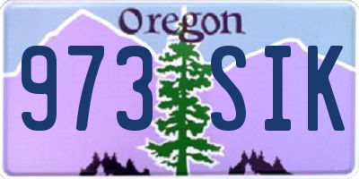 OR license plate 973SIK