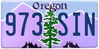 OR license plate 973SIN