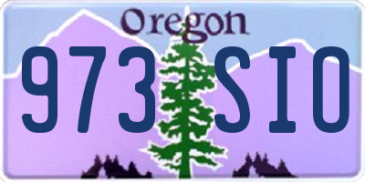 OR license plate 973SIO