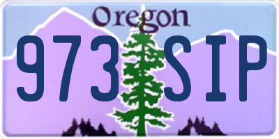 OR license plate 973SIP