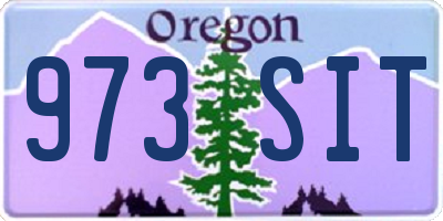 OR license plate 973SIT