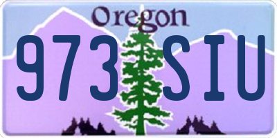 OR license plate 973SIU