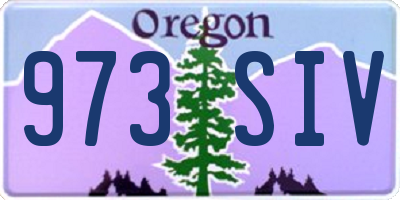 OR license plate 973SIV