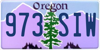 OR license plate 973SIW