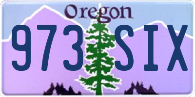 OR license plate 973SIX