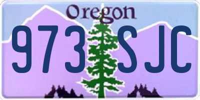 OR license plate 973SJC