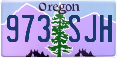 OR license plate 973SJH