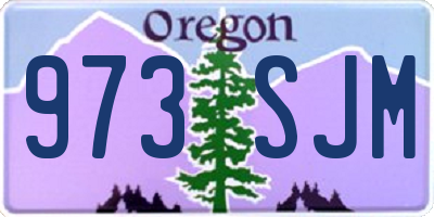 OR license plate 973SJM