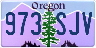 OR license plate 973SJV