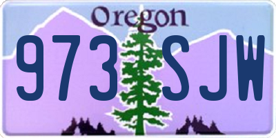 OR license plate 973SJW