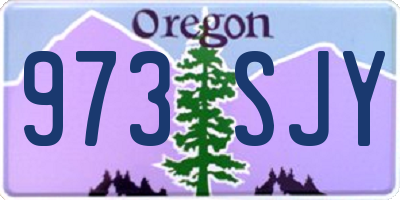 OR license plate 973SJY