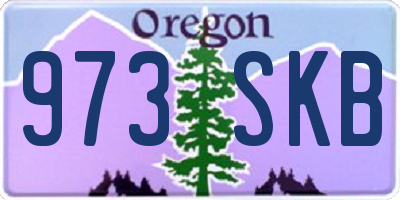 OR license plate 973SKB