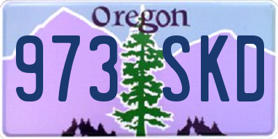 OR license plate 973SKD