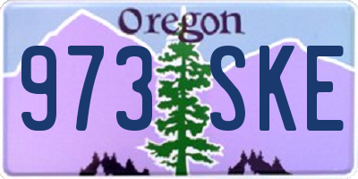 OR license plate 973SKE