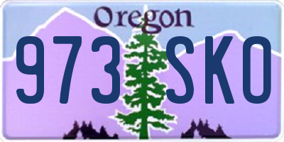 OR license plate 973SKO