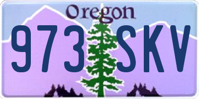 OR license plate 973SKV