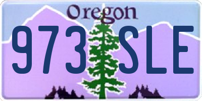 OR license plate 973SLE