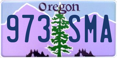 OR license plate 973SMA