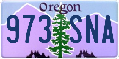 OR license plate 973SNA