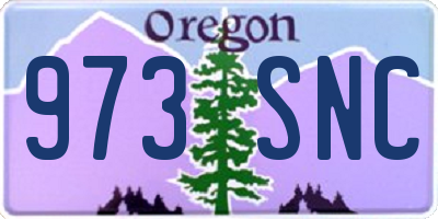 OR license plate 973SNC