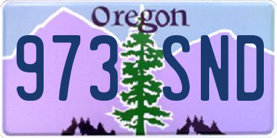 OR license plate 973SND