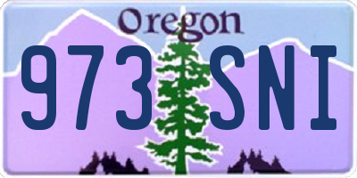 OR license plate 973SNI
