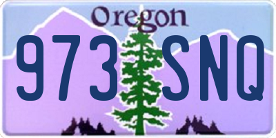 OR license plate 973SNQ