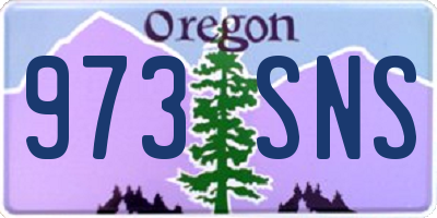 OR license plate 973SNS