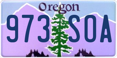 OR license plate 973SOA