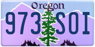 OR license plate 973SOI