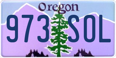 OR license plate 973SOL